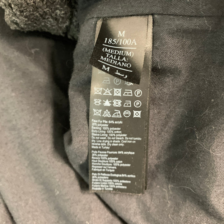 ALLSAINTS Size M -Bevin- Grey Charcoal Faux Fur Trucker Jacket