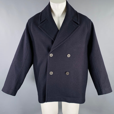 STUDIO NICHOLSON Size M Navy Wool Polyester Double Breasted Jacket