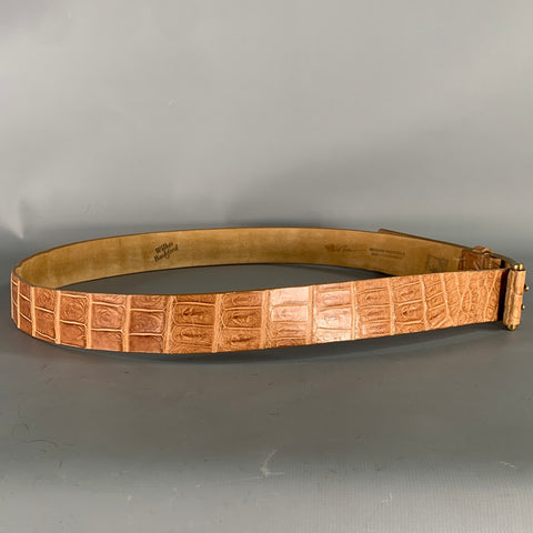 WILKES BASHFORD Tan Crocodile Belt