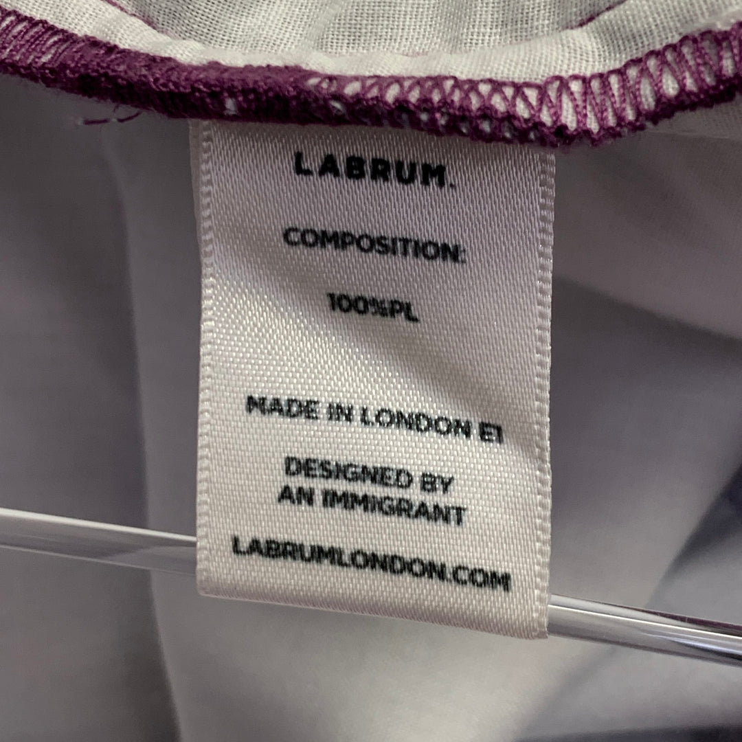 LABRUM Size 32 Purple Polyester Herringbone Pleated Dress Pants