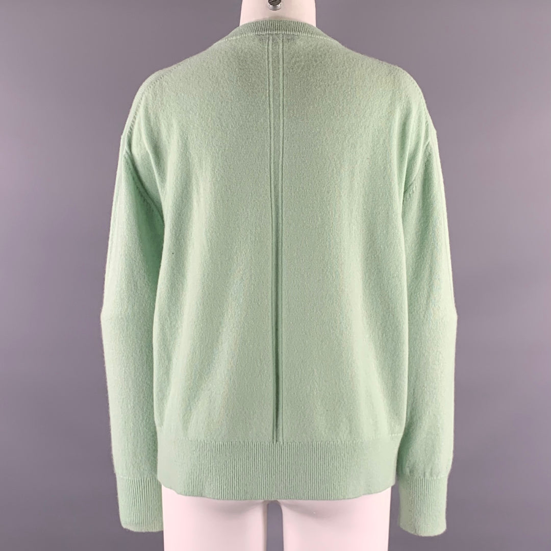 WHITE + WARREN Size M Mint Cashmere V-Neck Sweater
