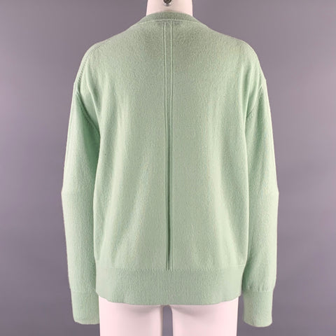 WHITE + WARREN Size M Green Mint Cashmere V-Neck Sweater