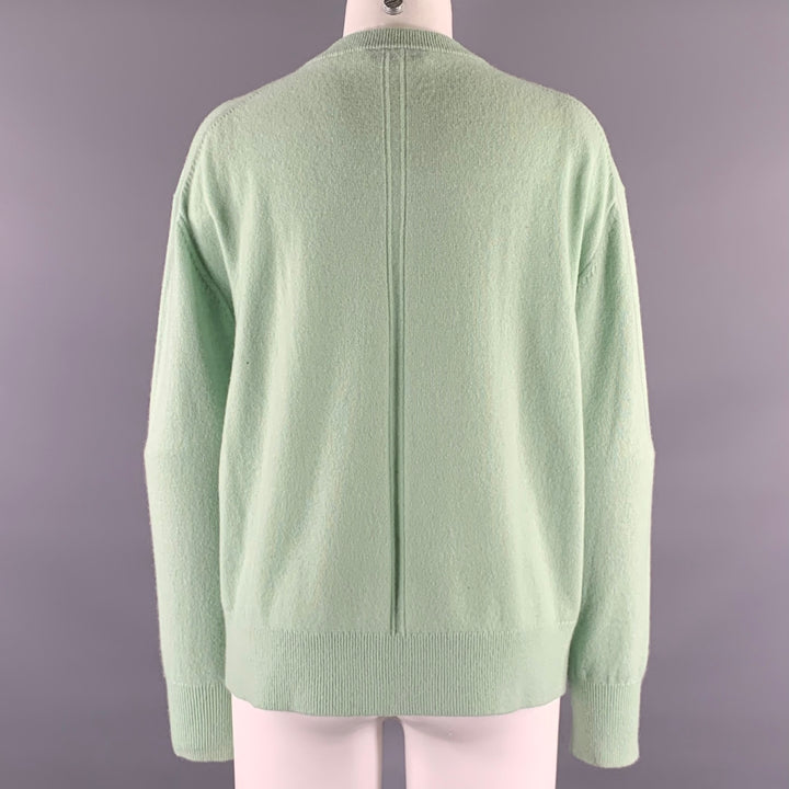 WHITE + WARREN Size M Mint Cashmere V-Neck Sweater