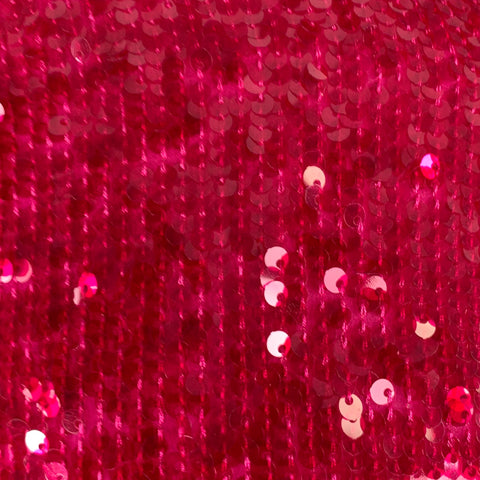 DRIES VAN NOTEN FW22 Size S Red Sequined Viscose Hidden Placket Long Sleeve Shirt
