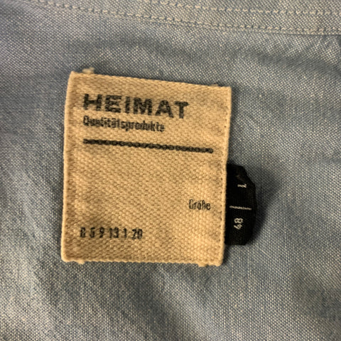 HEIMAT Size L Blue Heather Raglan Long Sleeve Shirt