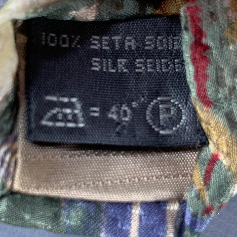 Cravate en soie à motifs floraux multicolores ERMENEGILDO ZEGNA