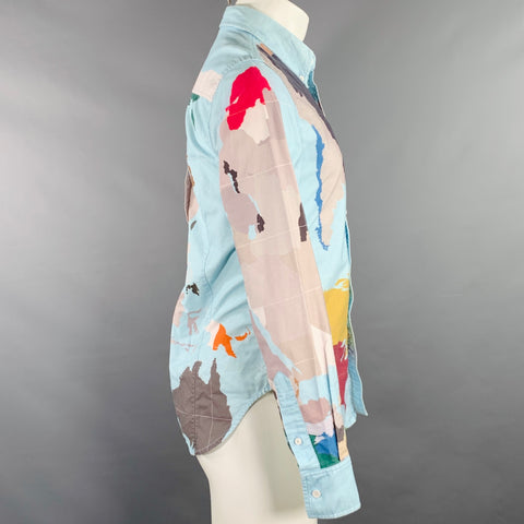 BAND OF OUTSIDERS Size M Multi Color Cotton Oxford Long Sleeve Shirt