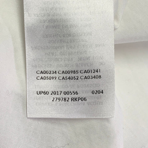 MCQ by ALEXANDER MCQUEEN Size 42 White Cotton Blend Curved Cutaway Long Sleeve Shirt
