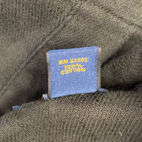 POLO by RALPH LAUREN Size M Black Cotton Spread Collar Long Sleeve Shirt