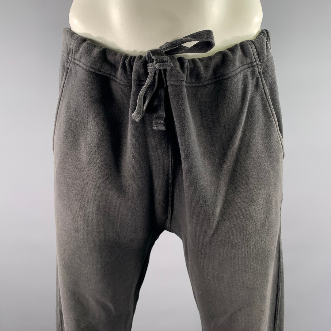 VISVIM Size S Charcoal Wash Cotton Sweatpants