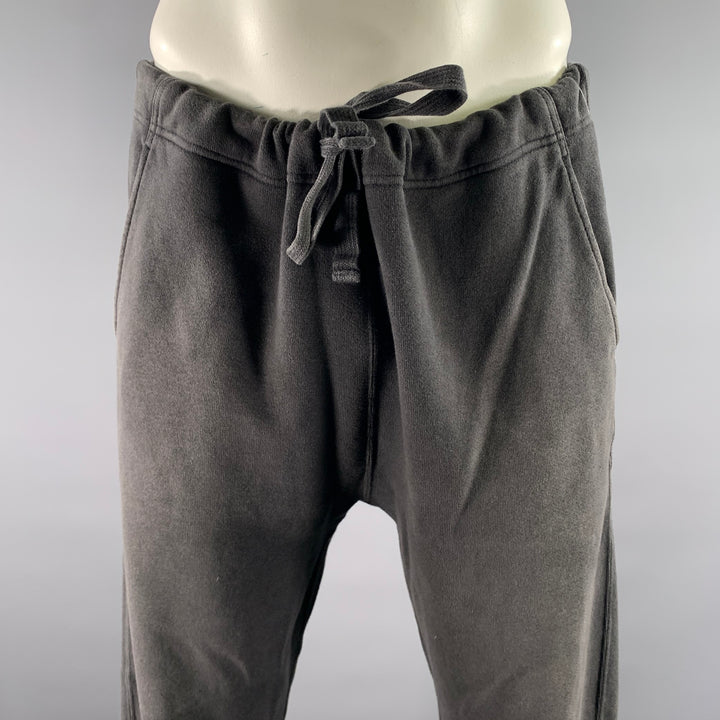 VISVIM Size S Charcoal Wash Cotton Sweatpants