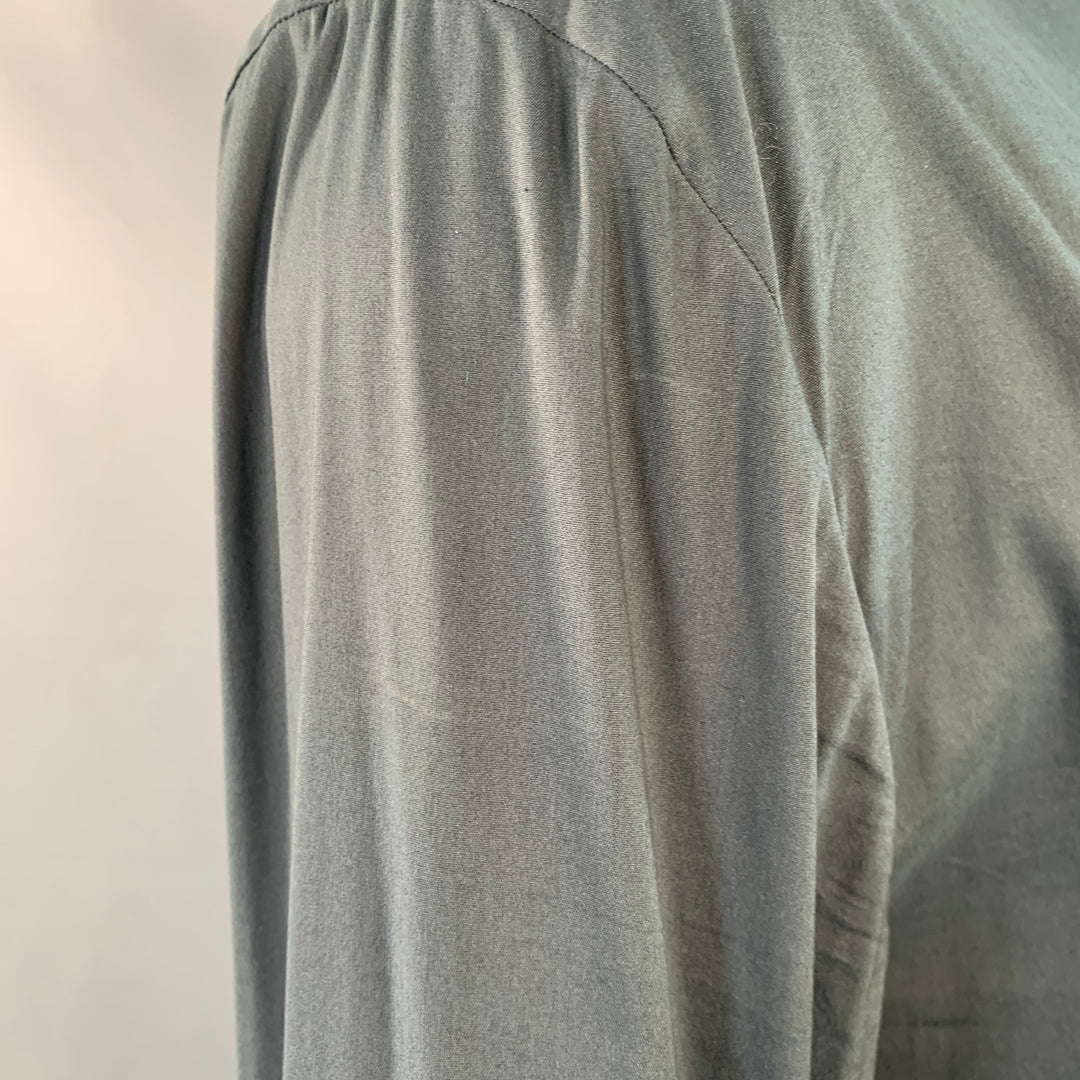 JAMES PERSE Size XL Charcoal Cotton Blend Cutaway Long Sleeve Shirt