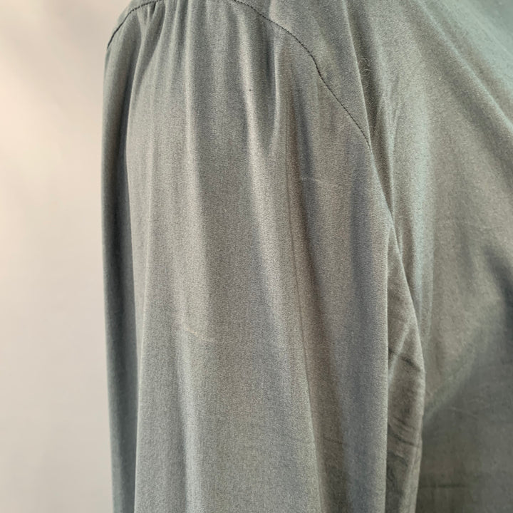 JAMES PERSE Size XL Charcoal Cotton Blend Cutaway Long Sleeve Shirt