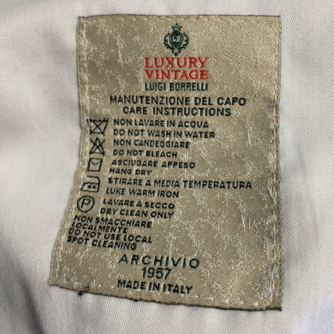 Pantalon de ville LUIGI BORRELLI taille 34, en laine grise, à braguette boutonnée