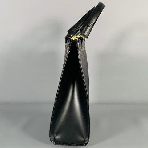LOUIS VUITTON Black Epi Leather Top Handles Handbag