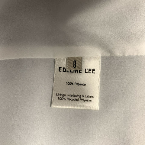 EDELINE LEE Size 8 Blue Polyester Notch Lapel Jacket  Blazer