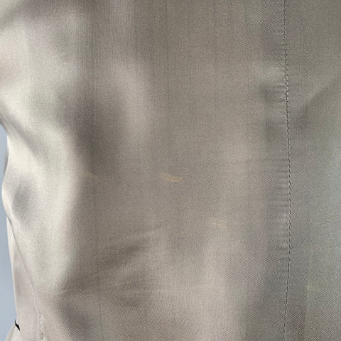 POLO by RALPH LAUREN Size 40 Regular Grey White Checkered Virgin Wool 3 Piece Suit