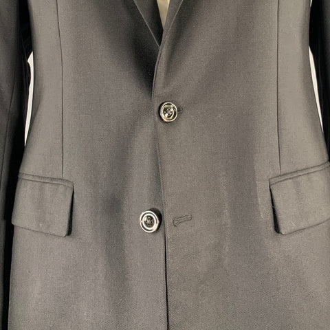 MAISON MARGIELA Size 42 Black Wool Notch Lapel Sport Coat