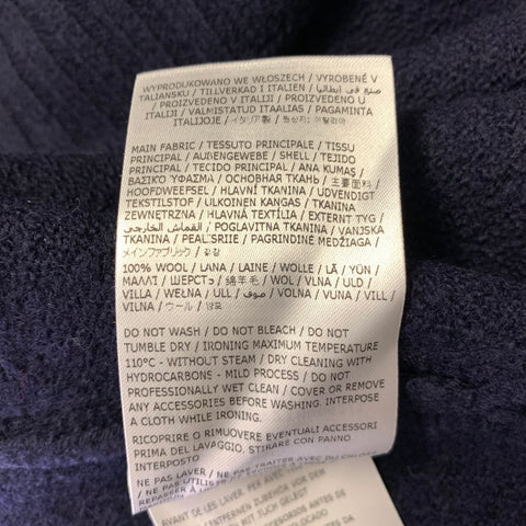 JIL SANDER Size M Navy Wool Crew-Neck Sweater