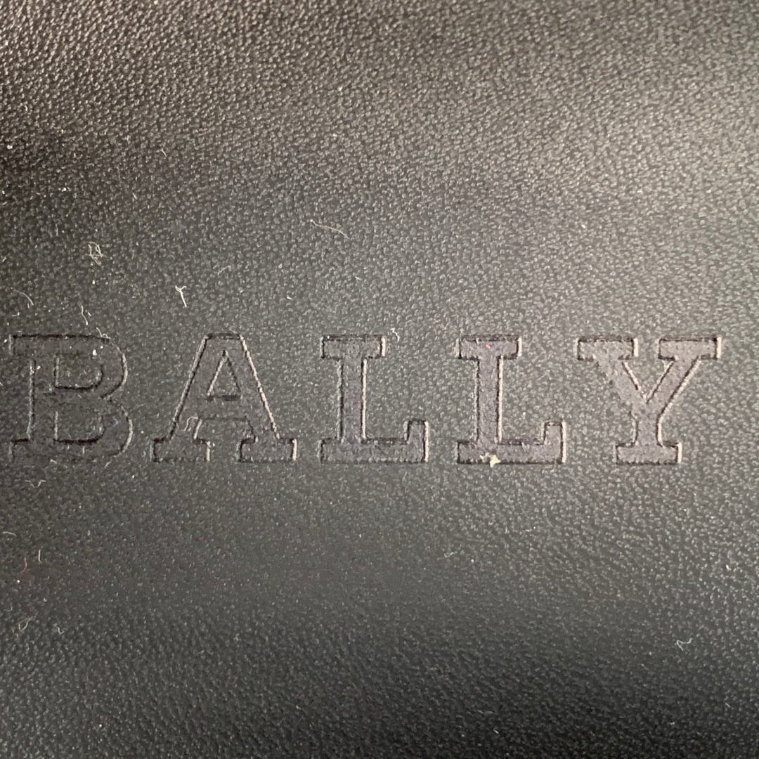 BALLY Size 7 Jere Black Charcoal Nylon Rubber Sole Buckle Sandals