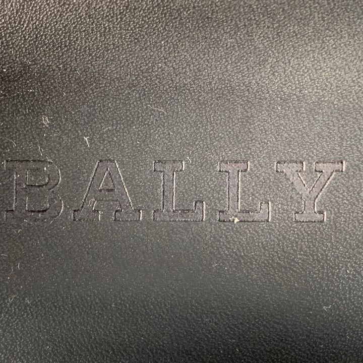 BALLY Size 7 Jere Black Charcoal Nylon Rubber Sole Buckle Sandals