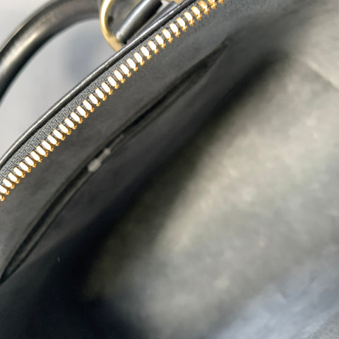 LOUIS VUITTON ALMA Black MI0967 Waves Leather Handbag