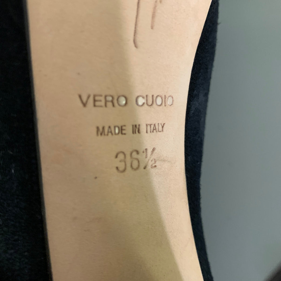 GIUSEPPE ZANOTTI Size 6.5 Black  Suede Boots