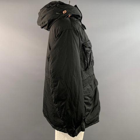 VISVIM Size L Black Nylon Cotton Parka Jacket