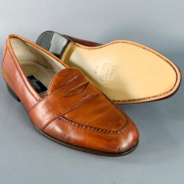 COLE HAAN Size 10 Brown Leather Penny Loafers