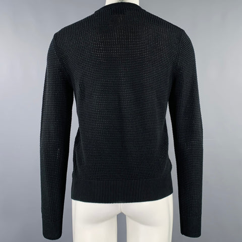 AMI by ALEXANDRE MATTIUSSI Size M Black Knit Cotton Crew Neck Pullover