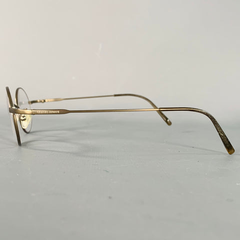 Lunettes de lecture rondes en métal argenté GIORGIO ARMANI
