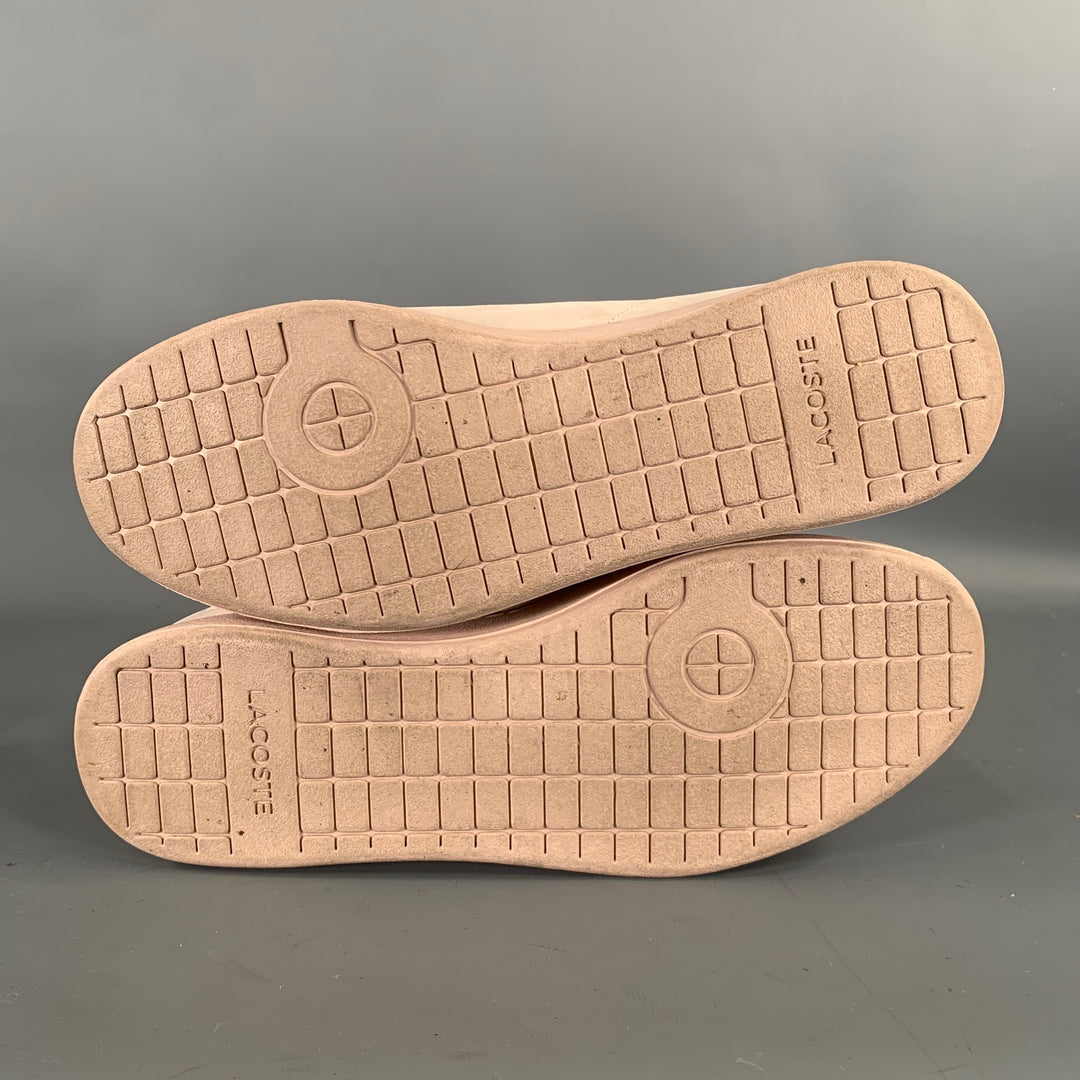 LACOSTE Size 10.5 Pink Camel Leather Sneakers