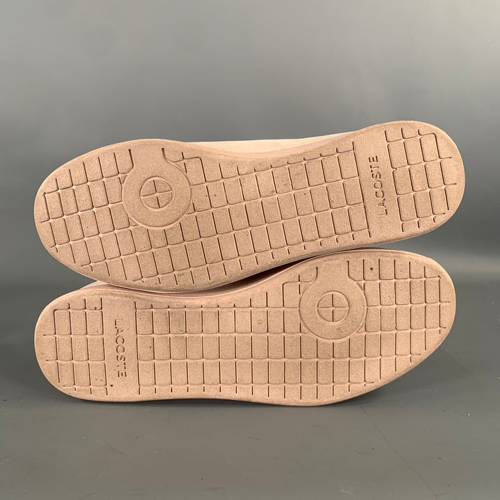 LACOSTE Size 10.5 Pink Camel Leather Sneakers