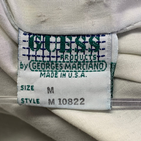 GUESS Size M Blue Grey Color Block Cotton Blouson Jacket