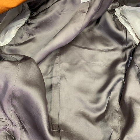 DRIES VAN NOTEN Size 36 Orange Polyester Silk Single Breasted Sport Coat