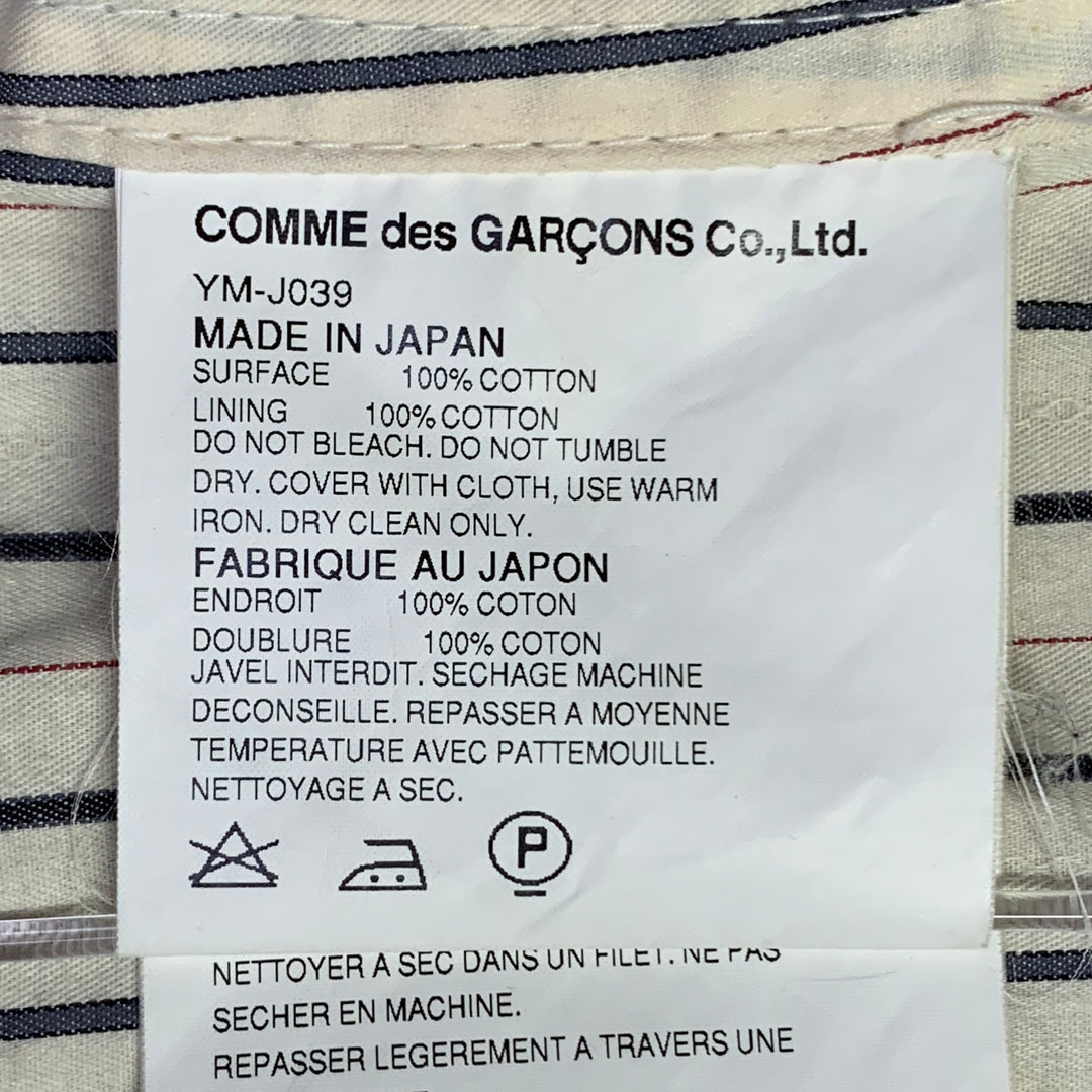 JUNYA WATANABE Size L Beige Twill Cotton Zip Up Jacket