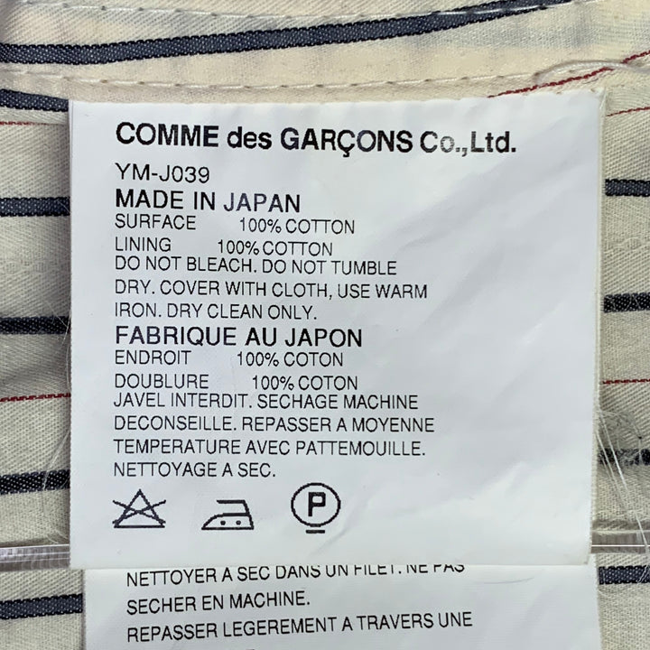 JUNYA WATANABE Size L Beige Twill Cotton Zip Up Jacket