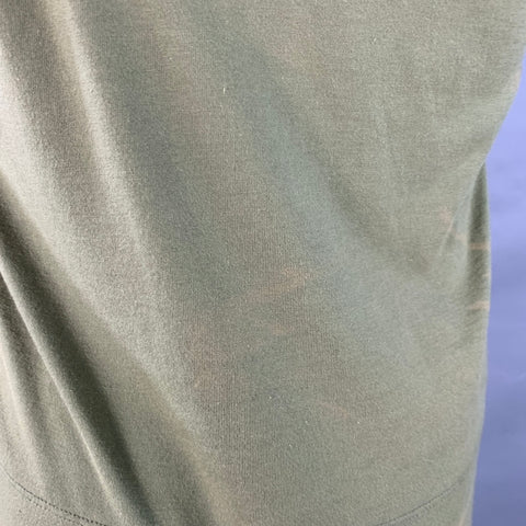 JOHN BARTLETT Size 38 Green Olive Cotton Crew Neck T-shirt