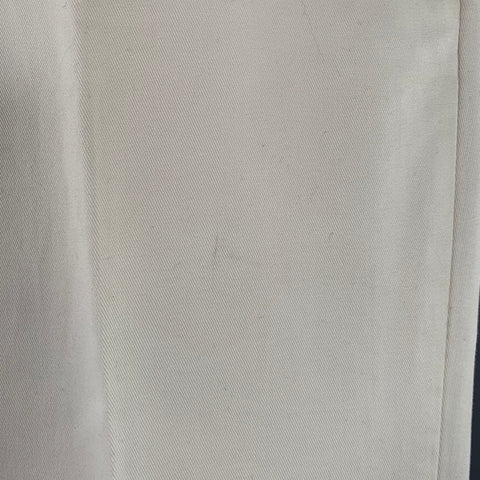 P.JOHNSON Size 32 Off White Twill Cotton Side Tabs Dress Pants