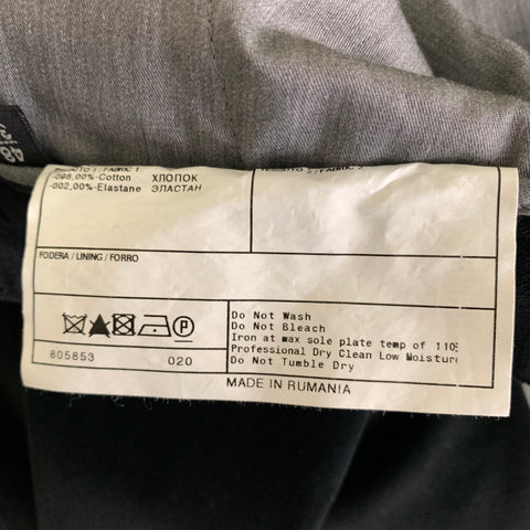 ARMANI COLLEZIONI Size 32 Black Velvet Cotton Blend Straight Leg Dress Pants
