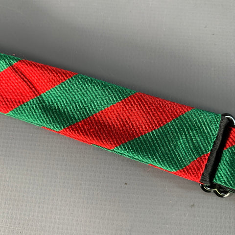 O'CONNELL'S Red Green Diagonal Stripe Bow Tie