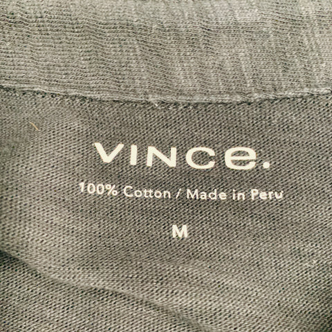 VINCE Polo Manga Corta Algodón Negro Talla M
