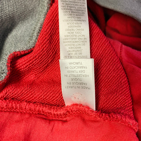 PS by PAUL SMITH Size L Red Blue Mixed Fabrics Cotton Hooded Sweatshirt