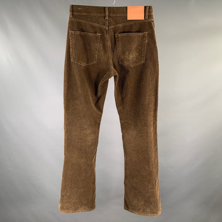 ACNE STUDIOS Size 31 Brown Corduroy Cotton / Elastane Jean Cut Casual Pants