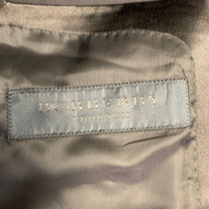 BURBERRY PRORSUM Size 38 Black Wool Mohair Silk Tuxedo Sport Coat