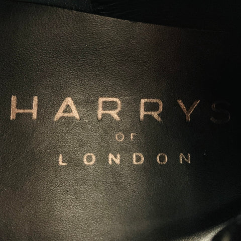 HARRYS OF LONDON Bottines à lacets Griffen en cuir nubuck noir, taille 8