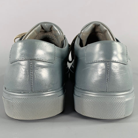 COMMON PROJECTS Size 10 Grey Leather Low Top Sneakers