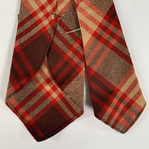 RRL by RALPH LAUREN Burgundy Plaid Wool Tie