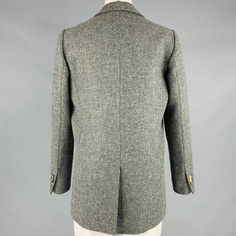 SEZANE Chaqueta cruzada de lana virgen gris talla 2