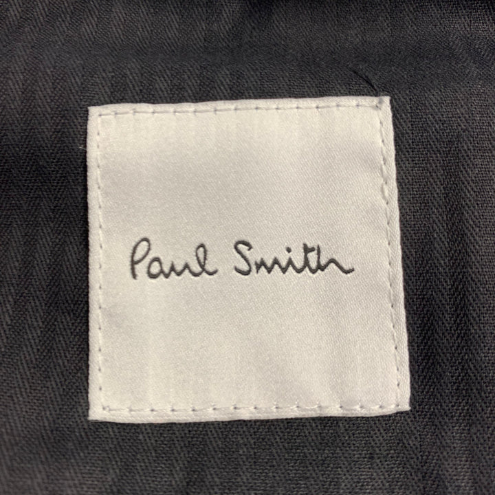 PAUL SMITH Size 2 Black Wool Twill Pleated Tapered Dress Pants